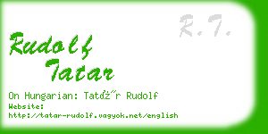 rudolf tatar business card